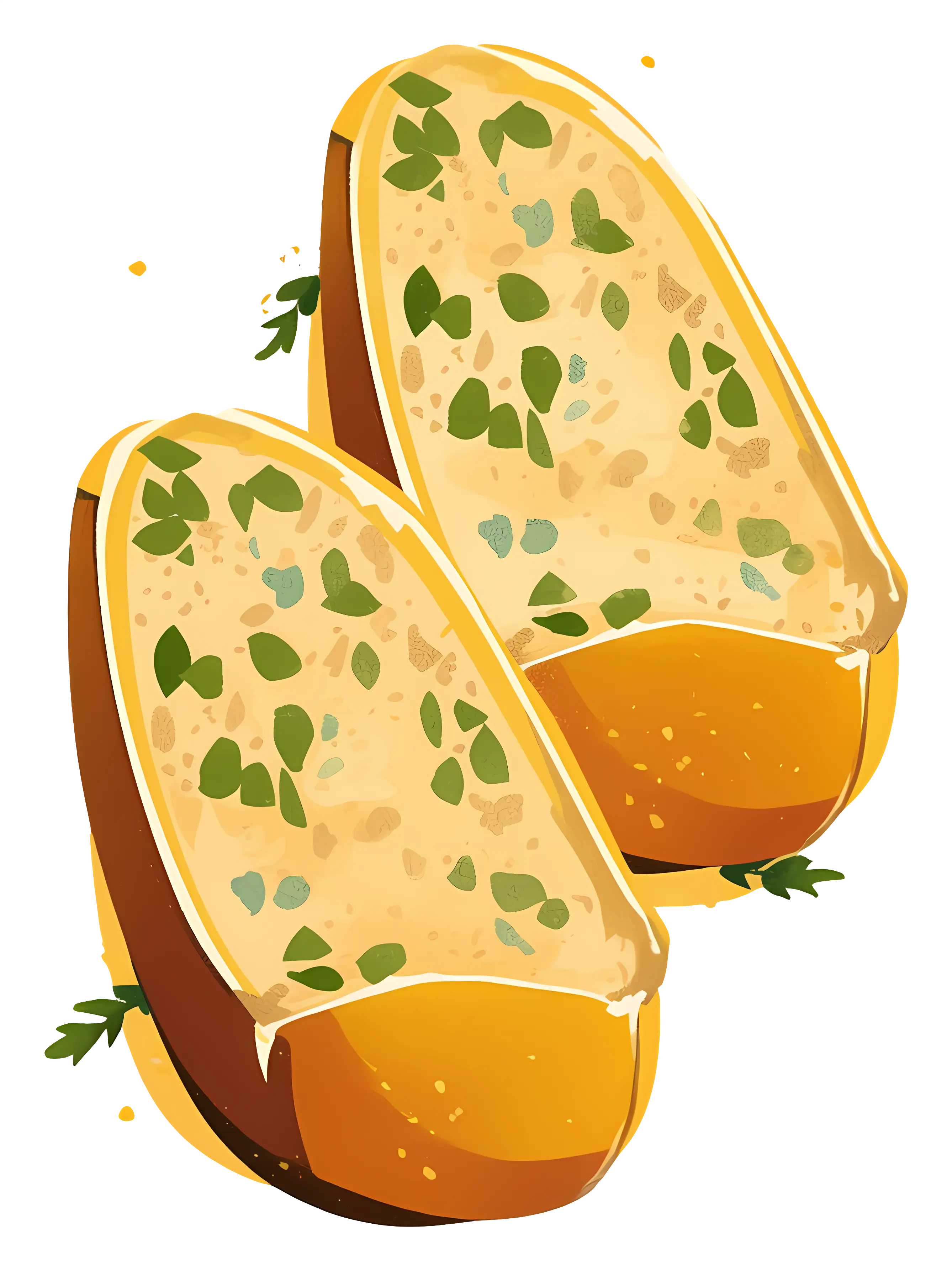 Garlic Bread Illustration
