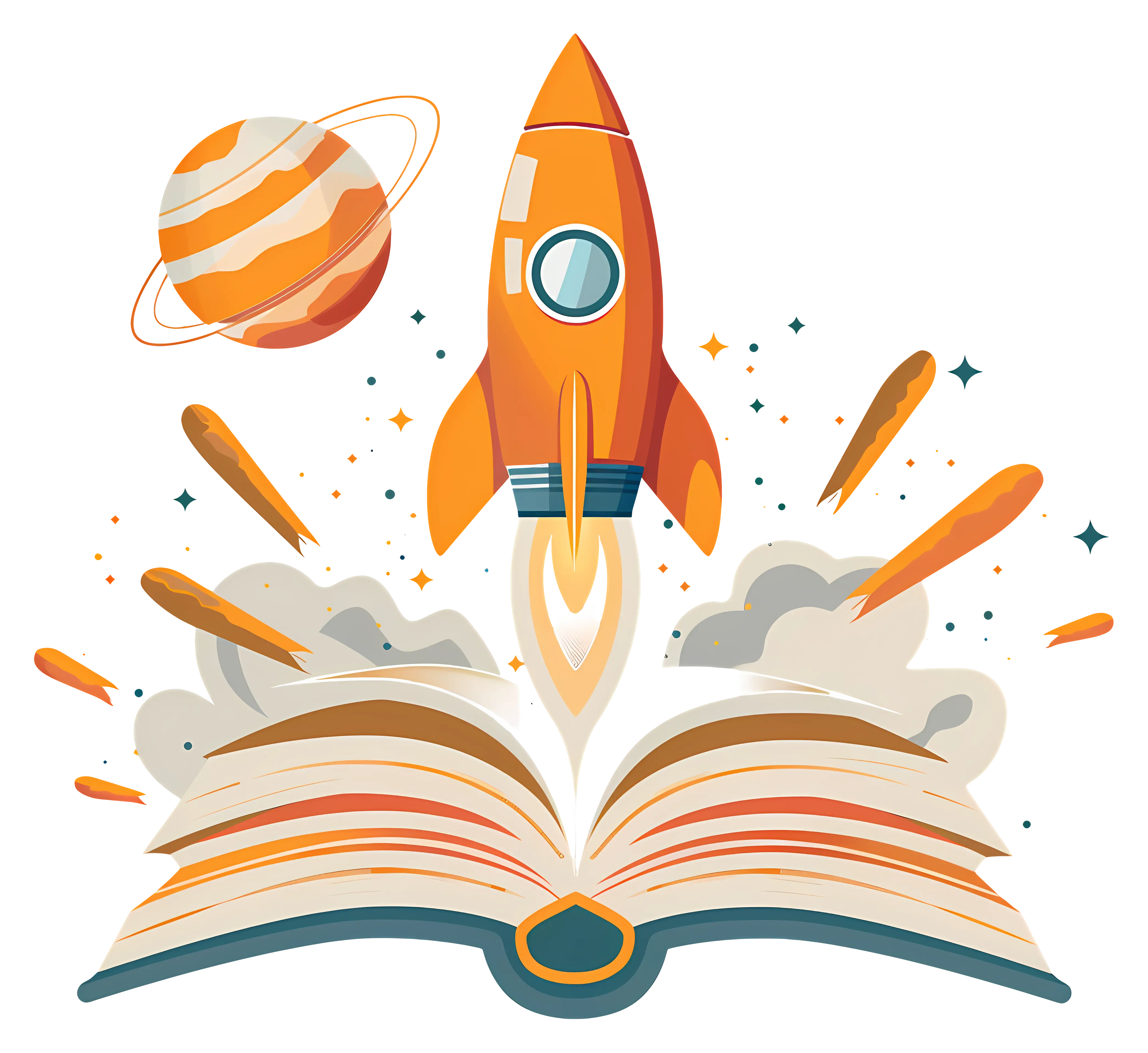 Rocket Launching from Book