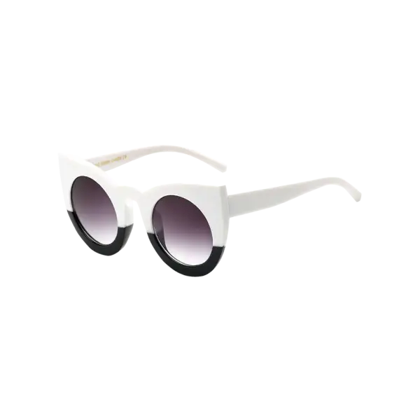 Trendy White and Black Sunglasses
