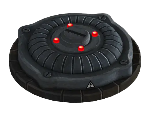 Circular Explosive Device with Red Lights