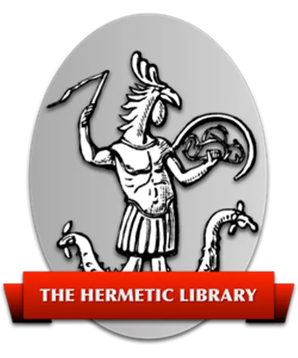 Hermetic Library Logo with Red Ribbon