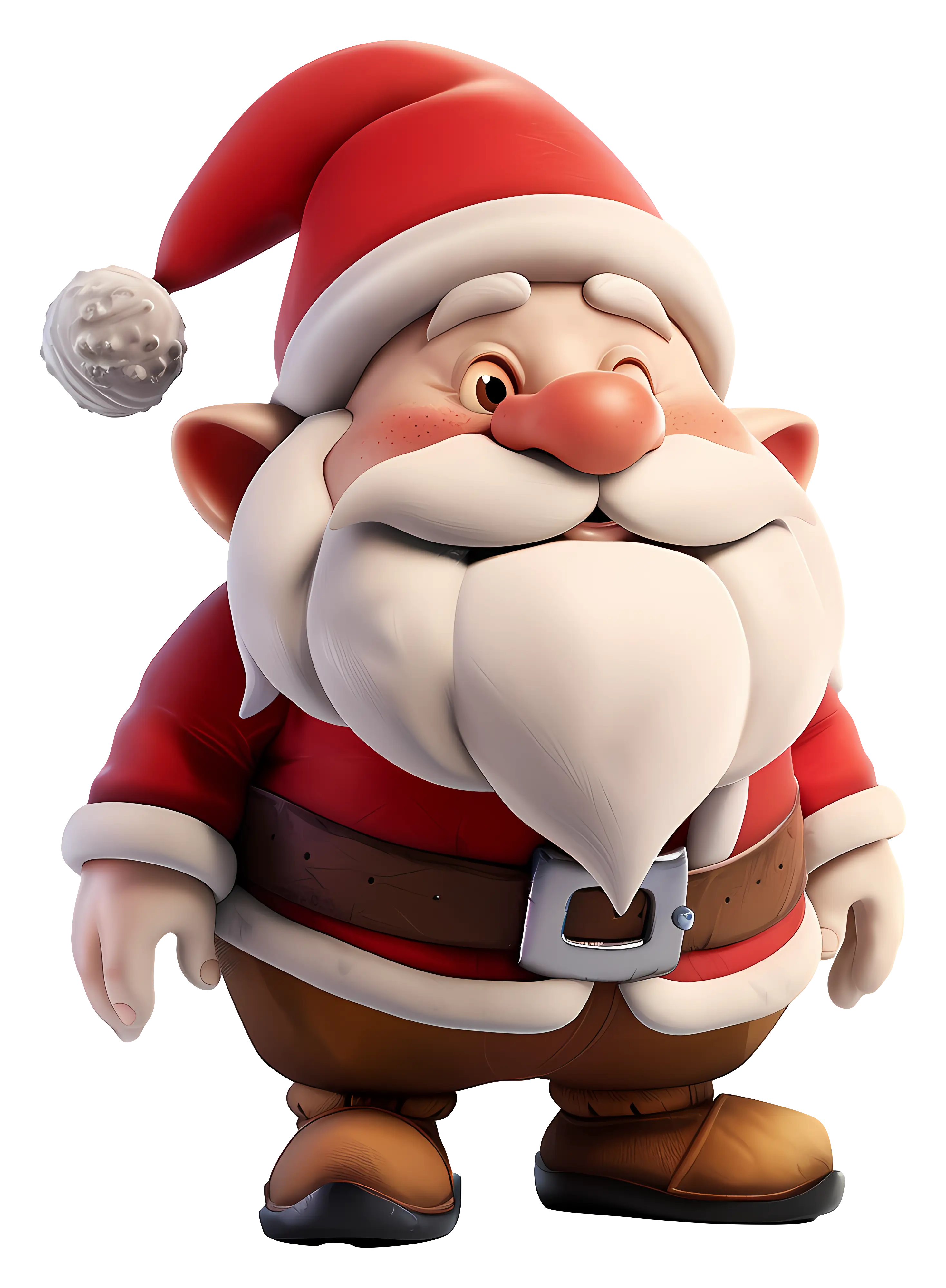 Jolly Santa Claus in Red Suit