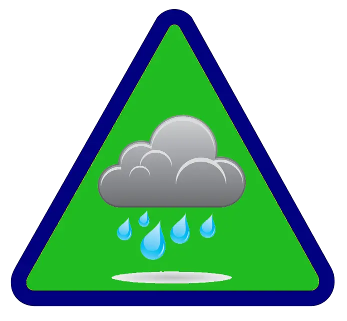 Rain Warning Sign