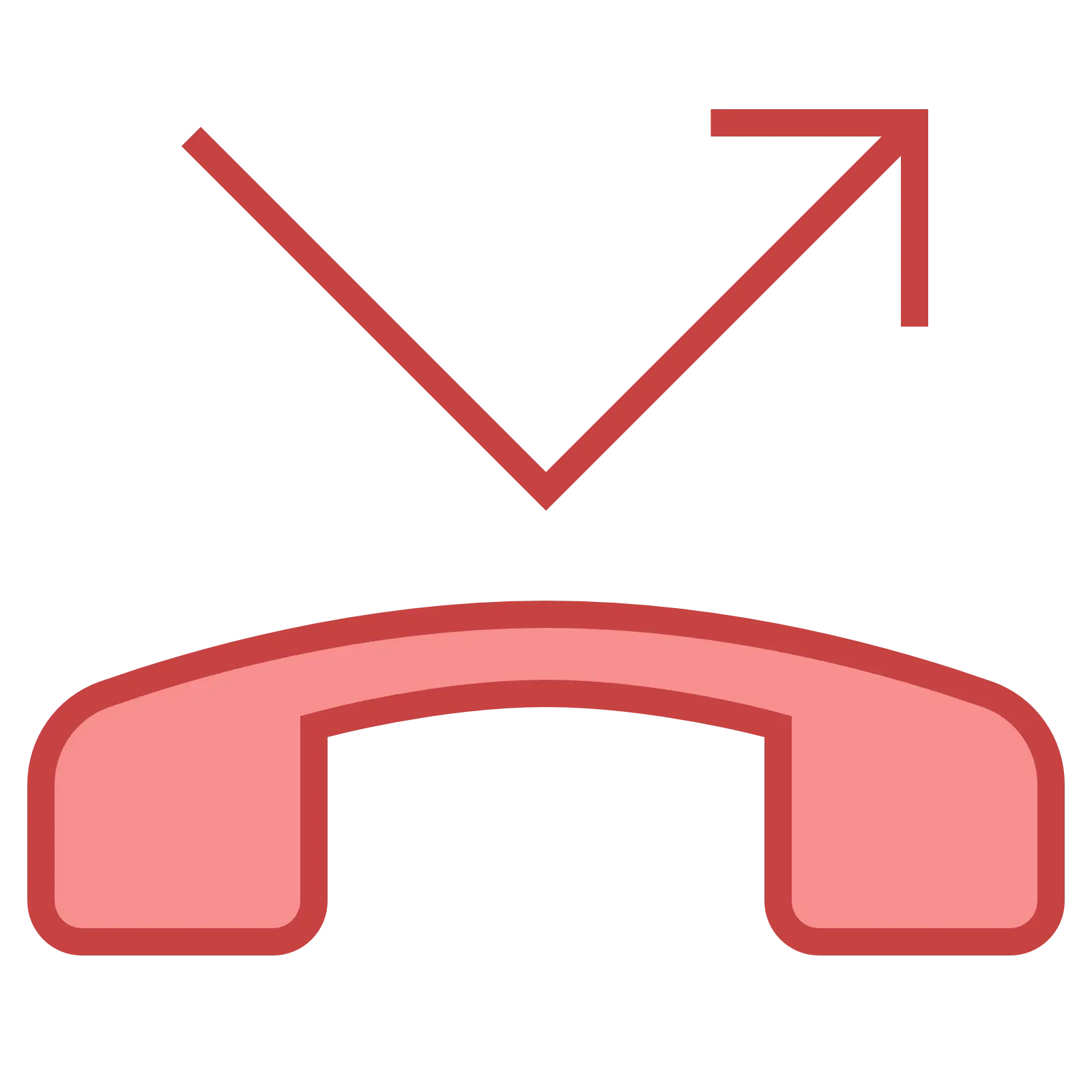 Red Call Forwarding Icon