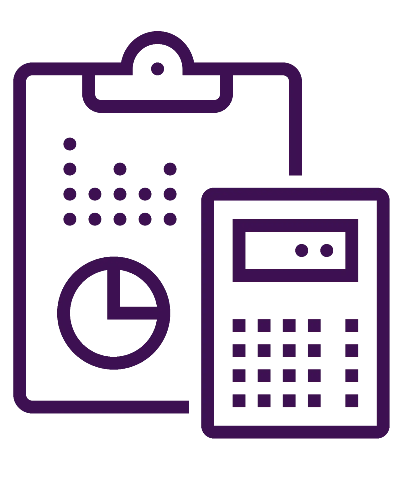 Clipboard and Calculator Icons