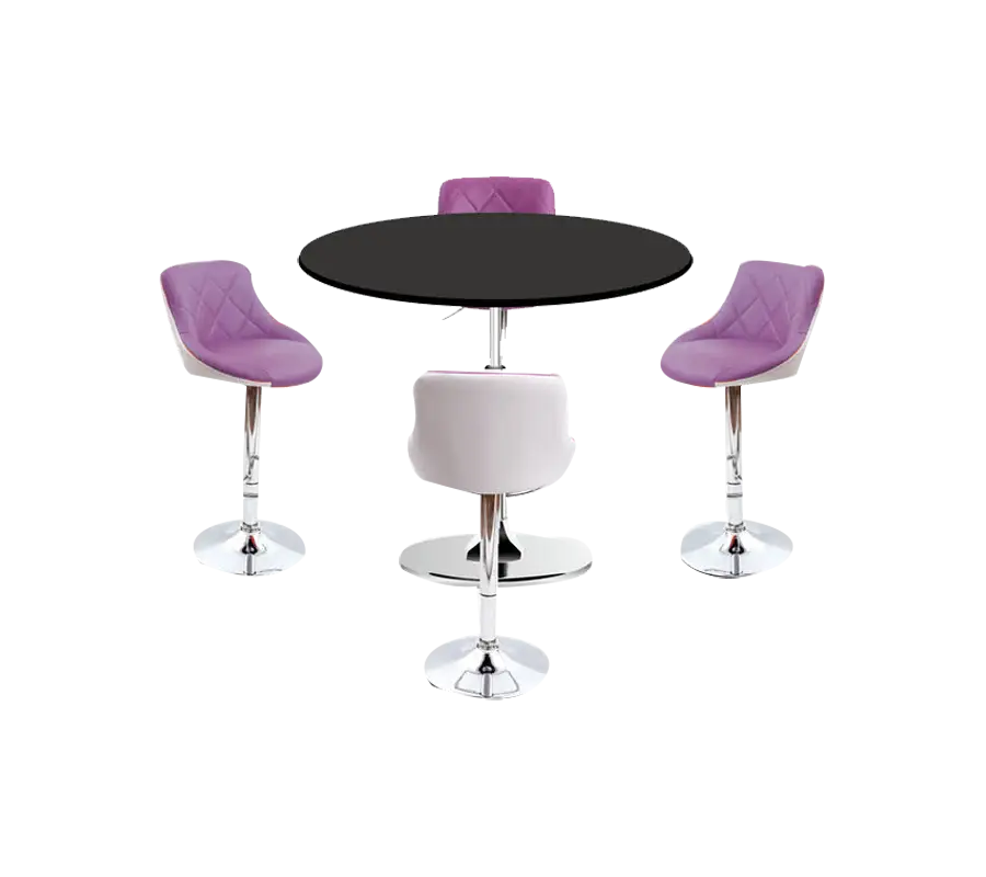 Modern Round Table with Stools