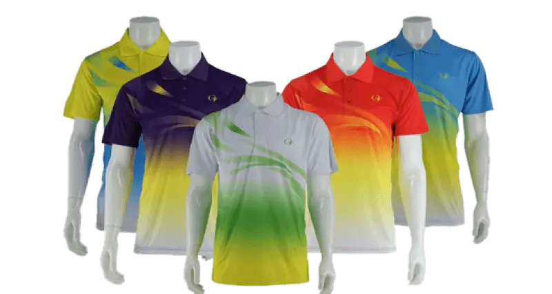 Fashionable Colorful Gradient Polo Shirts