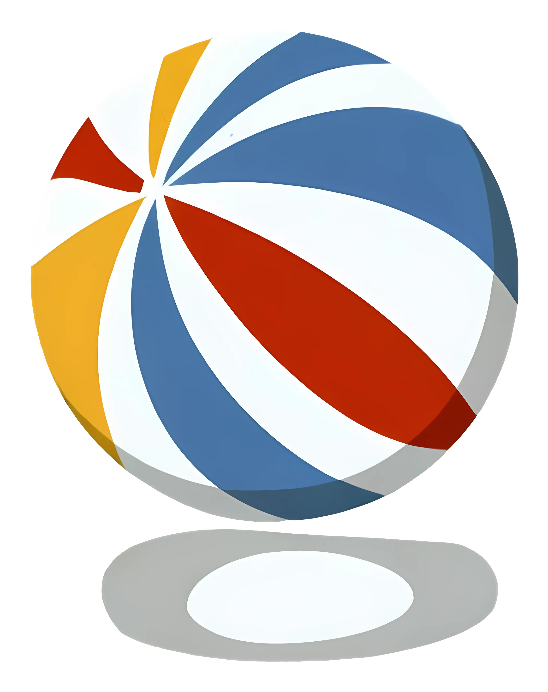 Colorful Striped Beach Ball Illustration