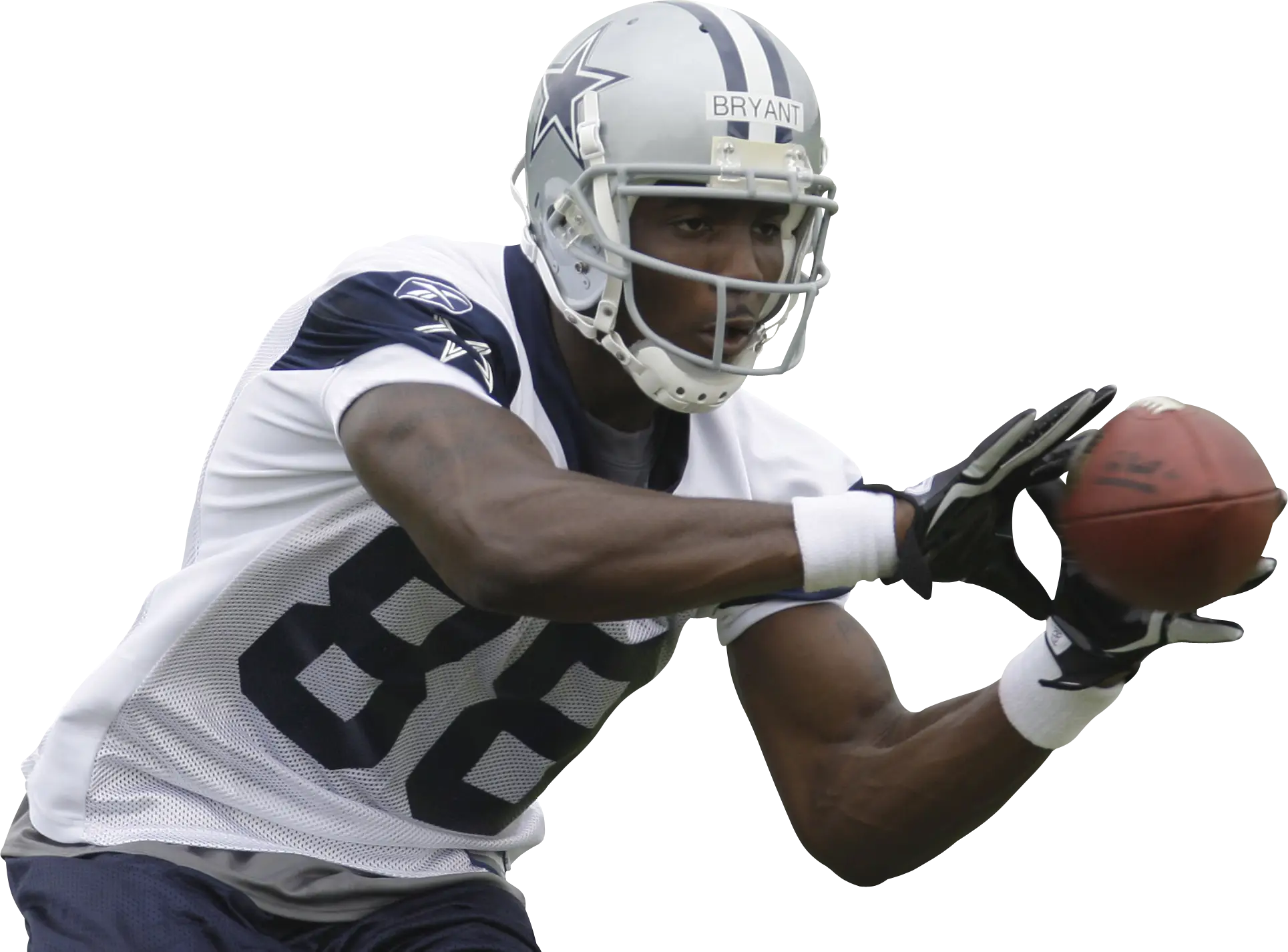 Football Player Catching Ball in Action