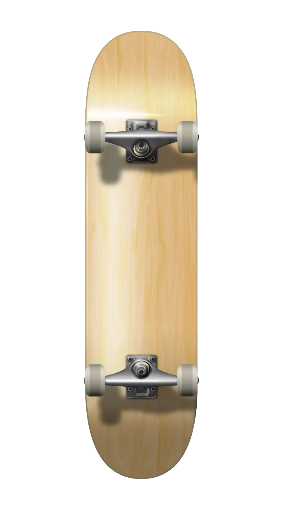 Wooden Skateboard with Trucks and Wheels