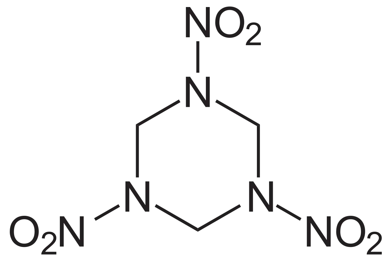 RDX Explosive Chemical Structure Illustration