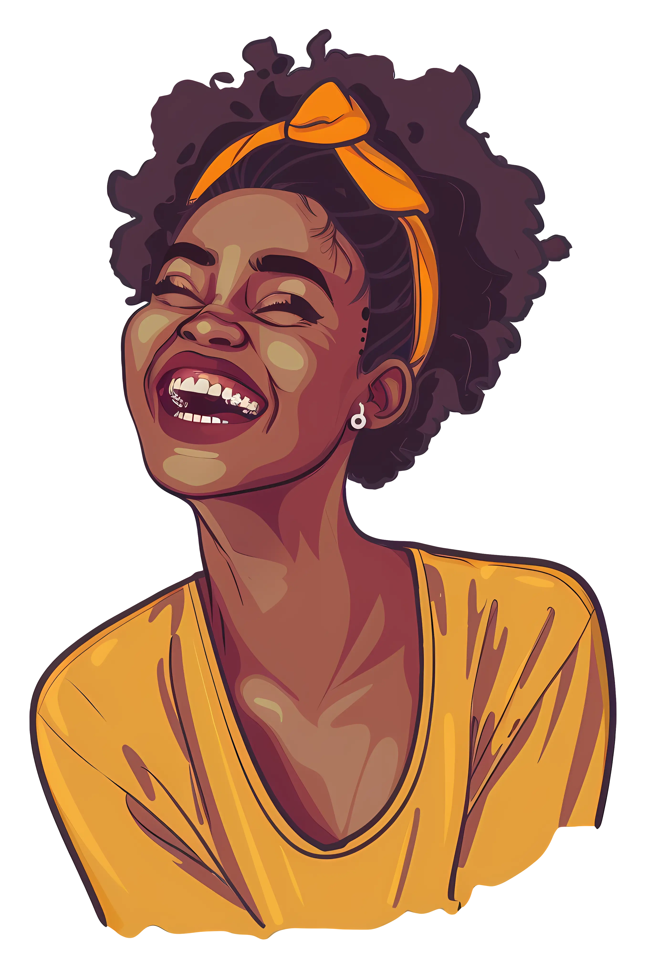 Happy Smiling Woman Illustration