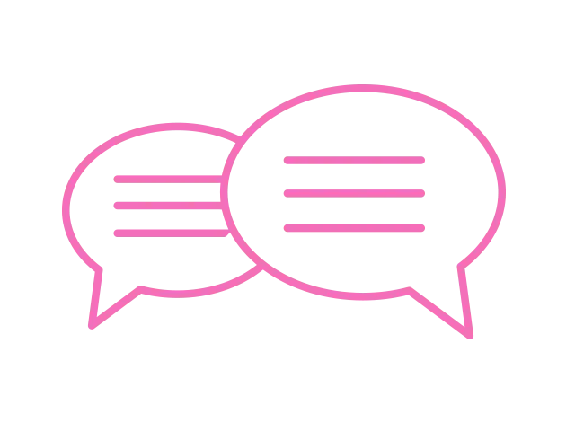 Pink Speech Bubbles Icon