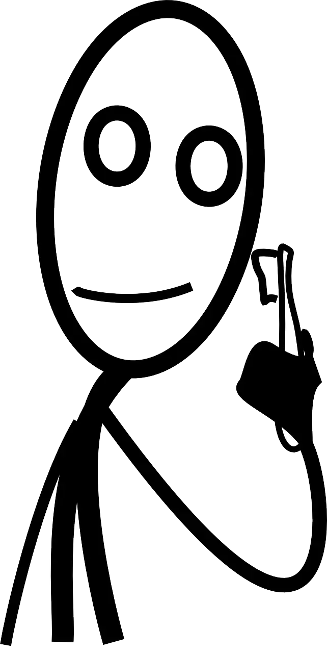 Stick Figure Holding Object