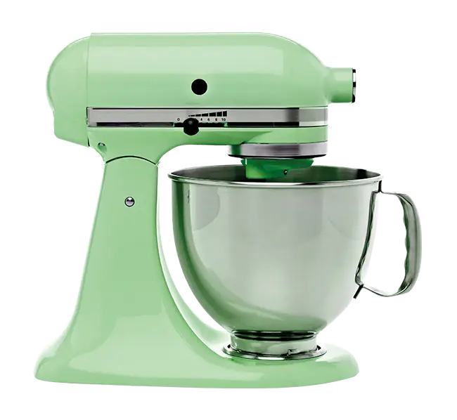 Green Stand Mixer with Metal Bowl