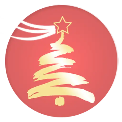 Abstract Christmas Tree Design with Star