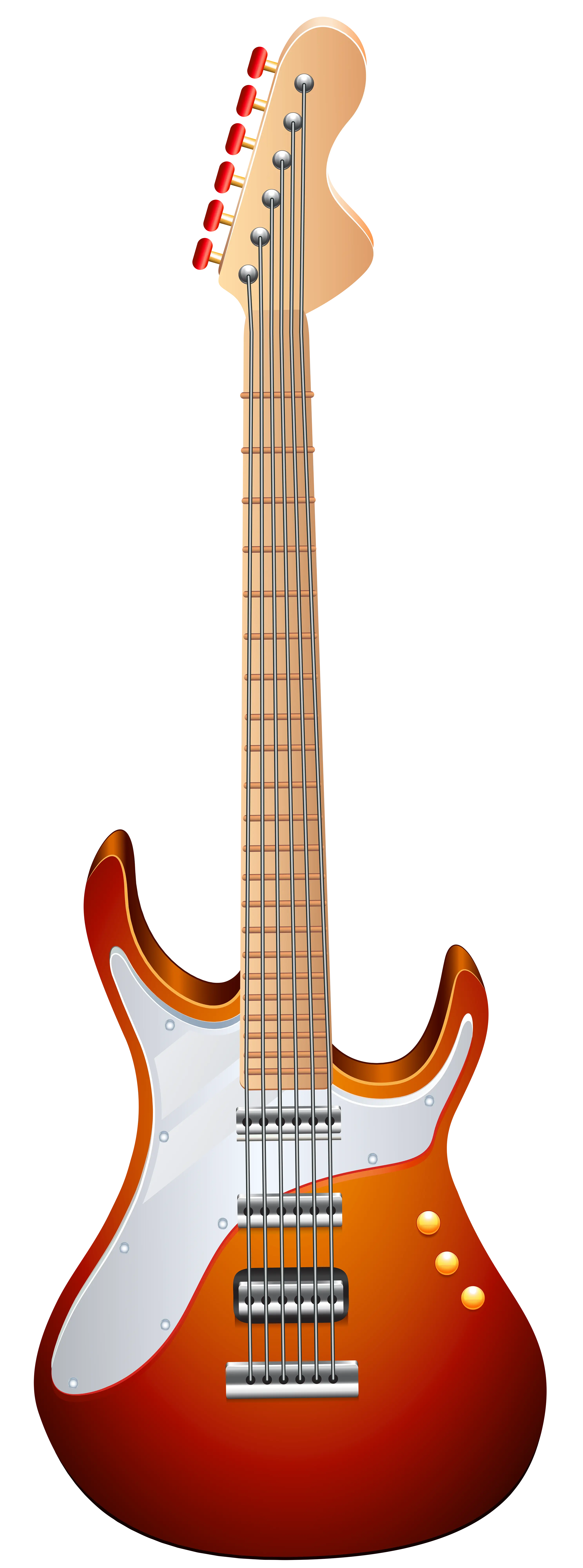 Stylish Bass Guitar Illustration