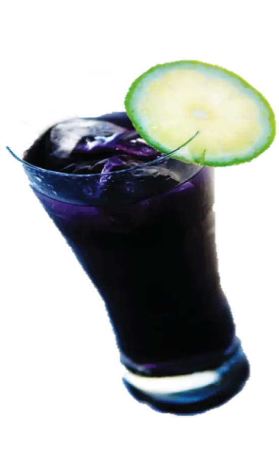 Purple Drink with Lime Slice