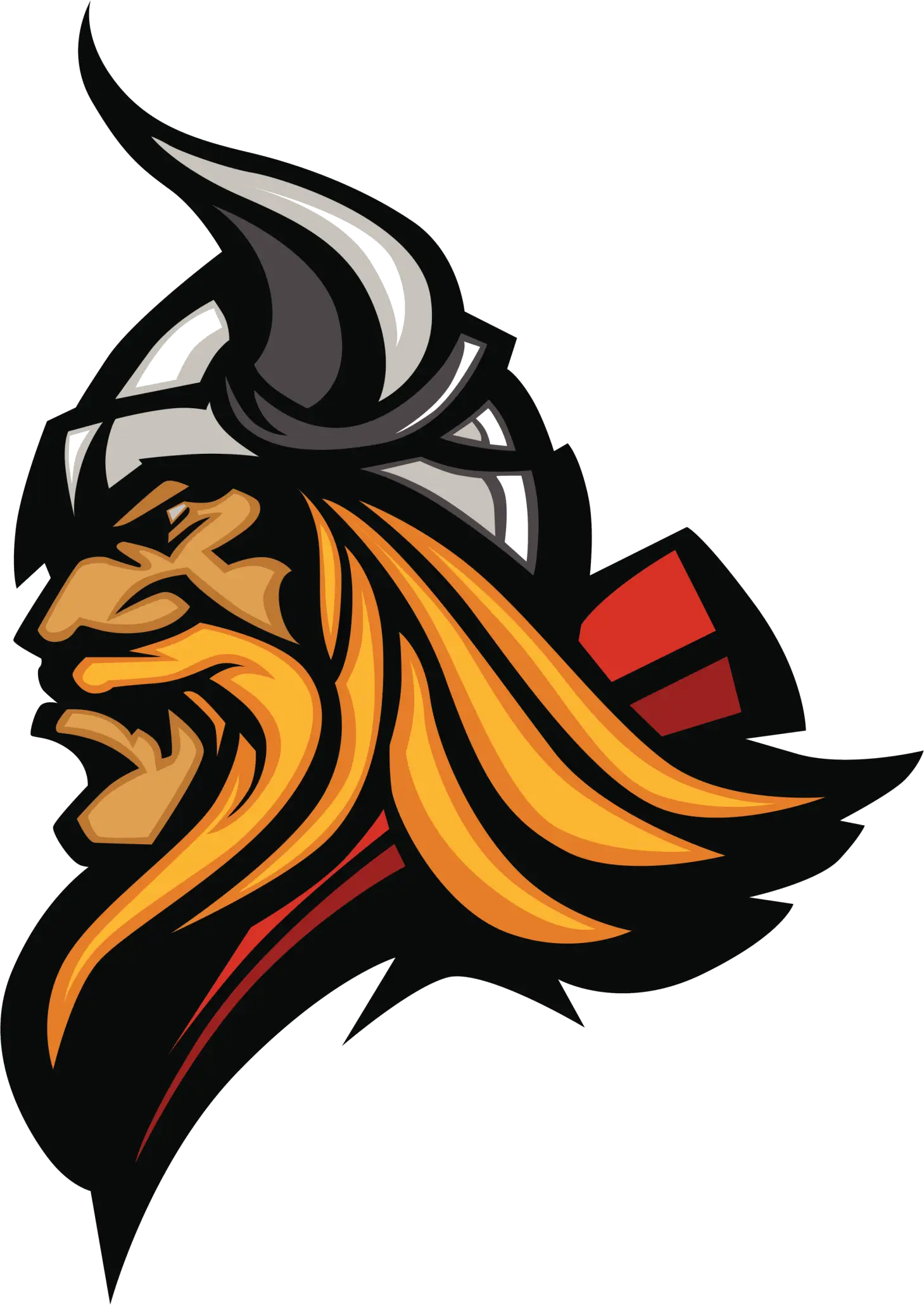 Viking Warrior Head Cartoon