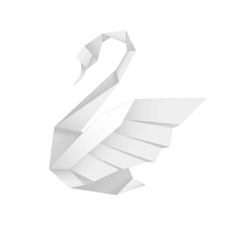 Elegant White Origami Swan