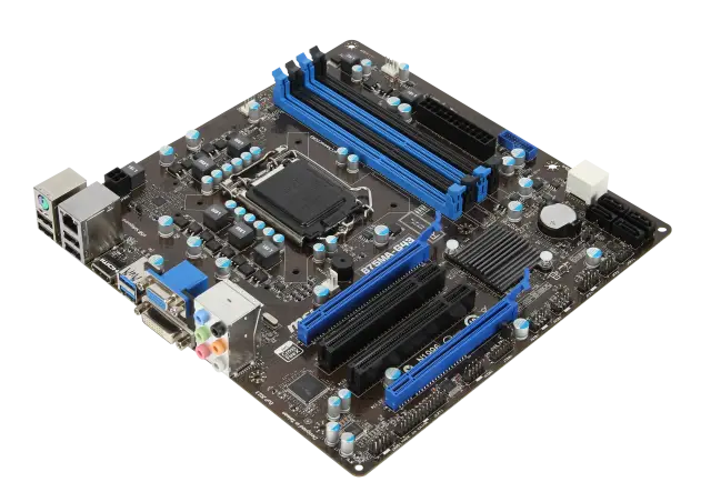 Computer Motherboard with Components