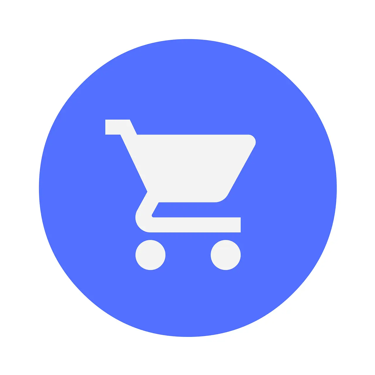 Blue Shopping Cart Icon for Ecommerce