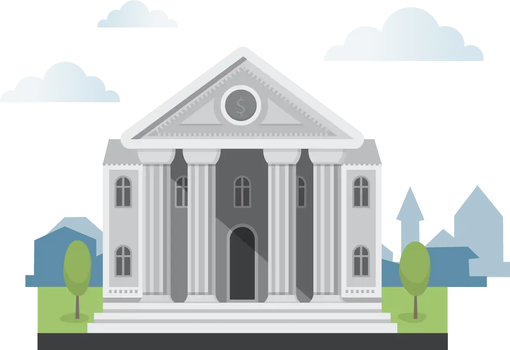 Classical Building with Columns