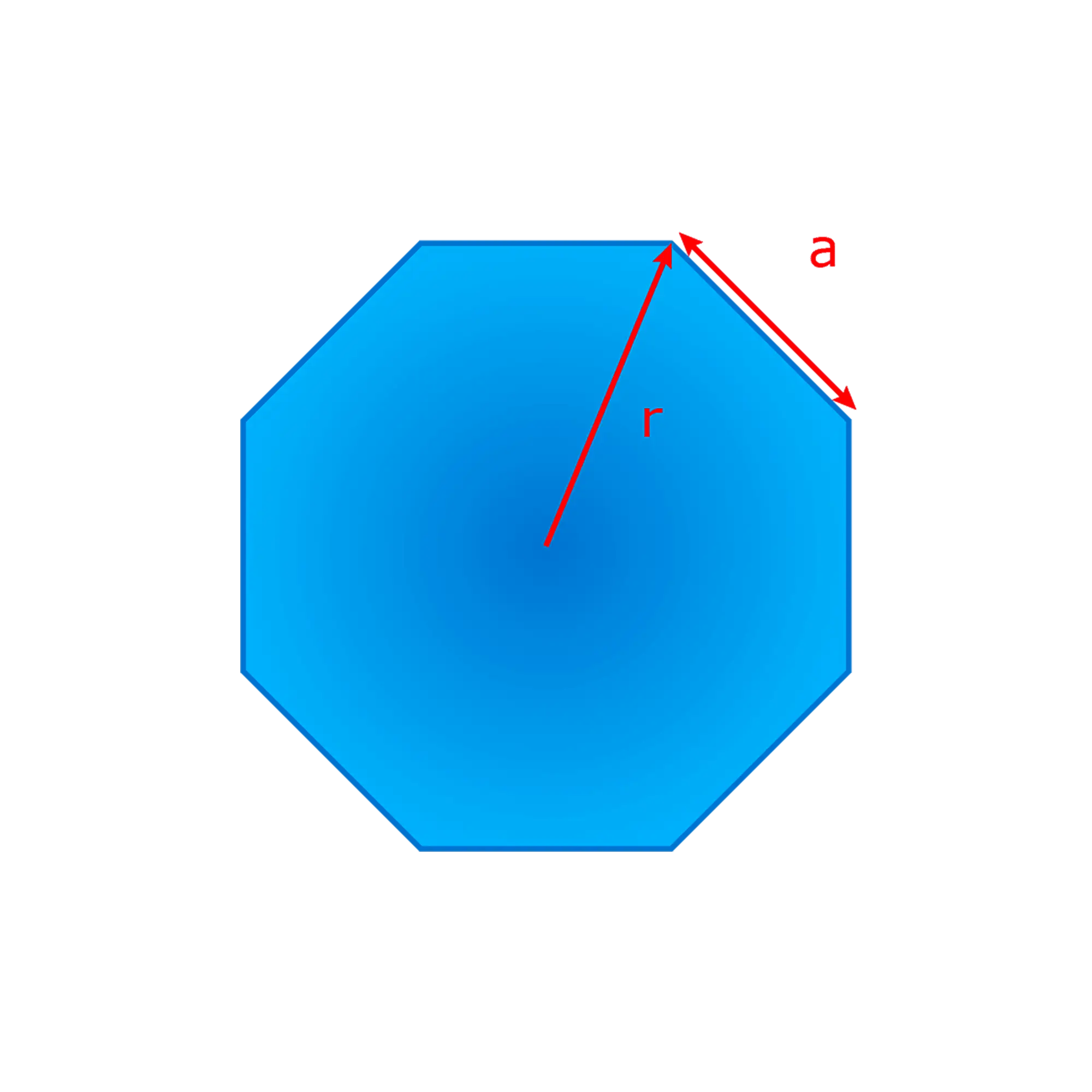 Blue Octagon Shape