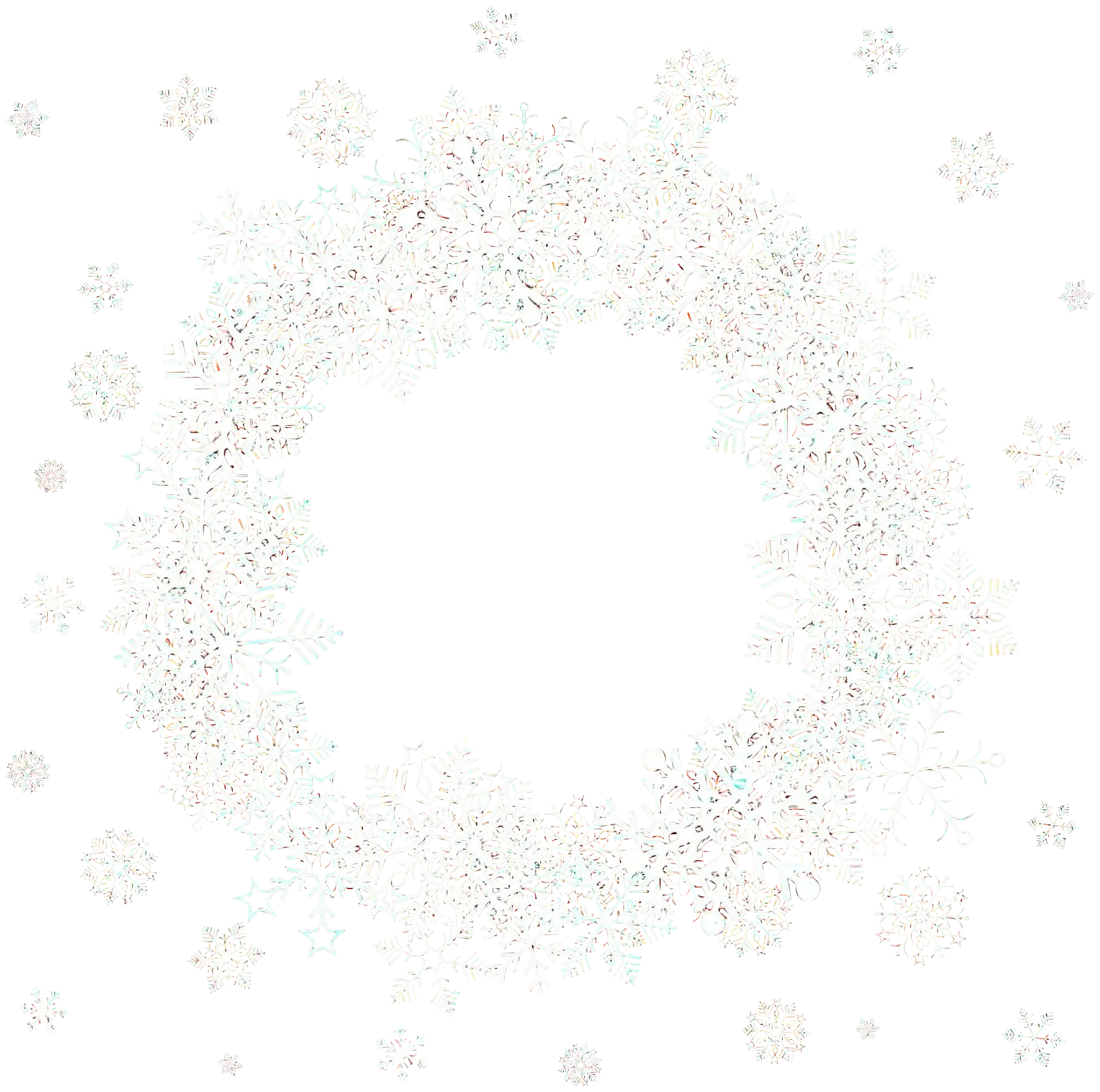 White Sparkling Wreath Decoration