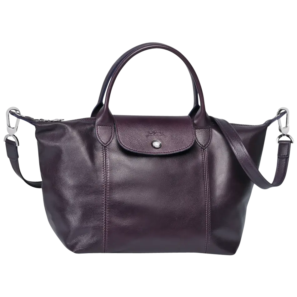 Dark Purple Leather Handbag
