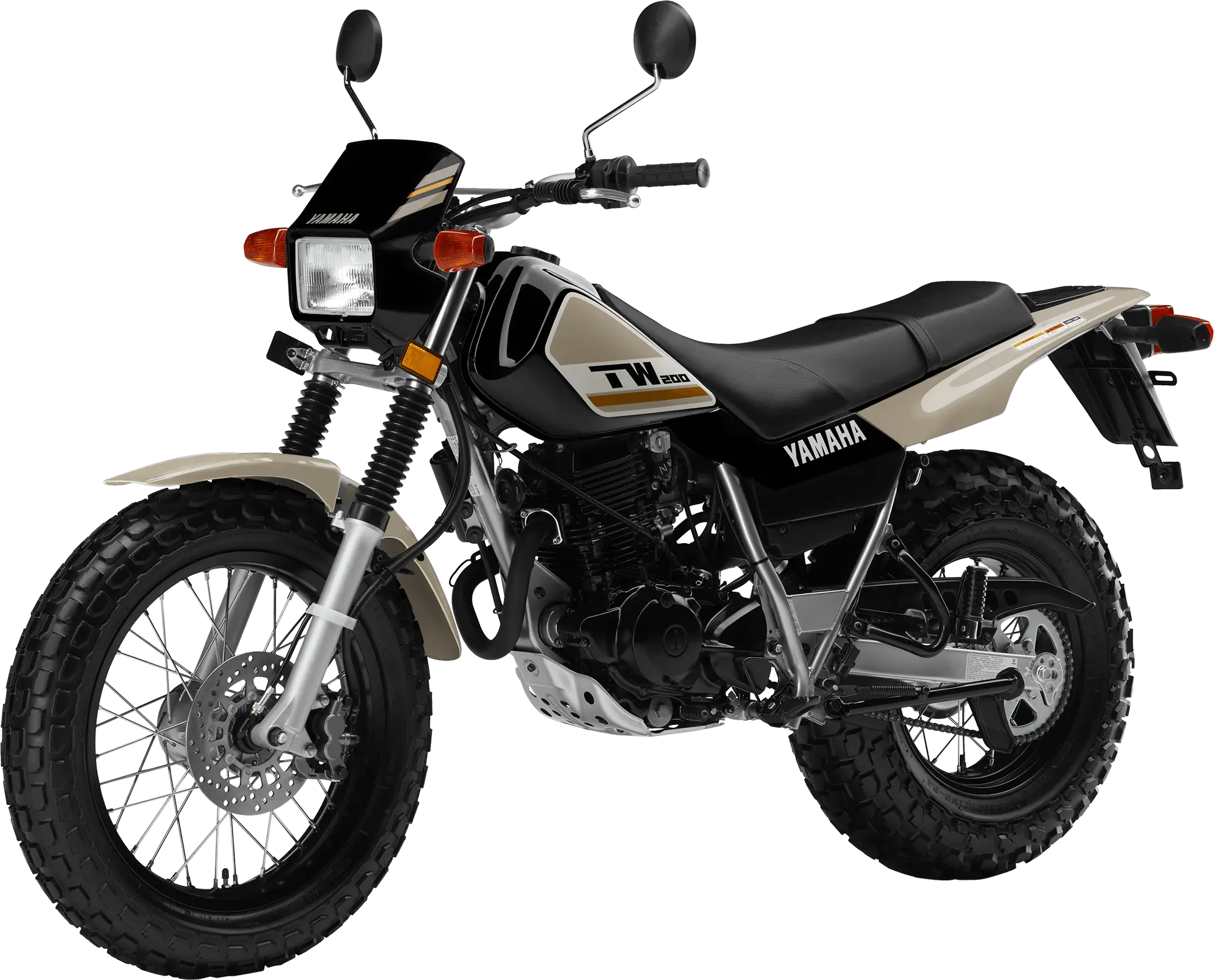 Off-Road Black and White Motorcycle