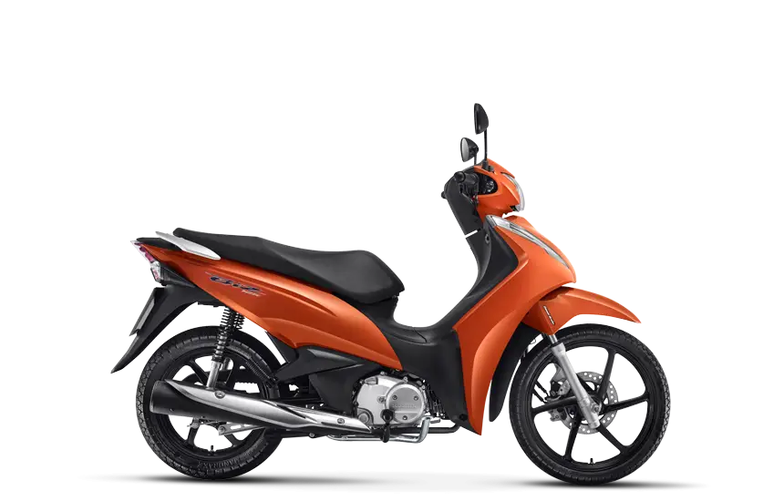 Orange Motorcycle for Commuting and Recreational Use