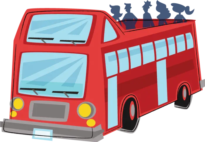 Red Double-Decker Bus Illustration