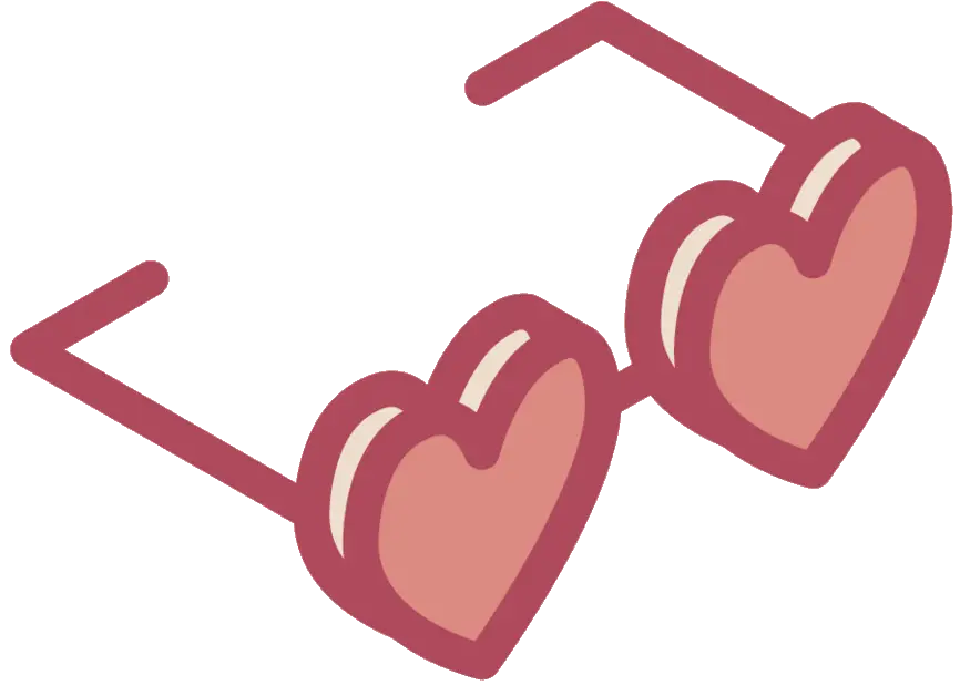 Heart-Shaped Red Sunglasses
