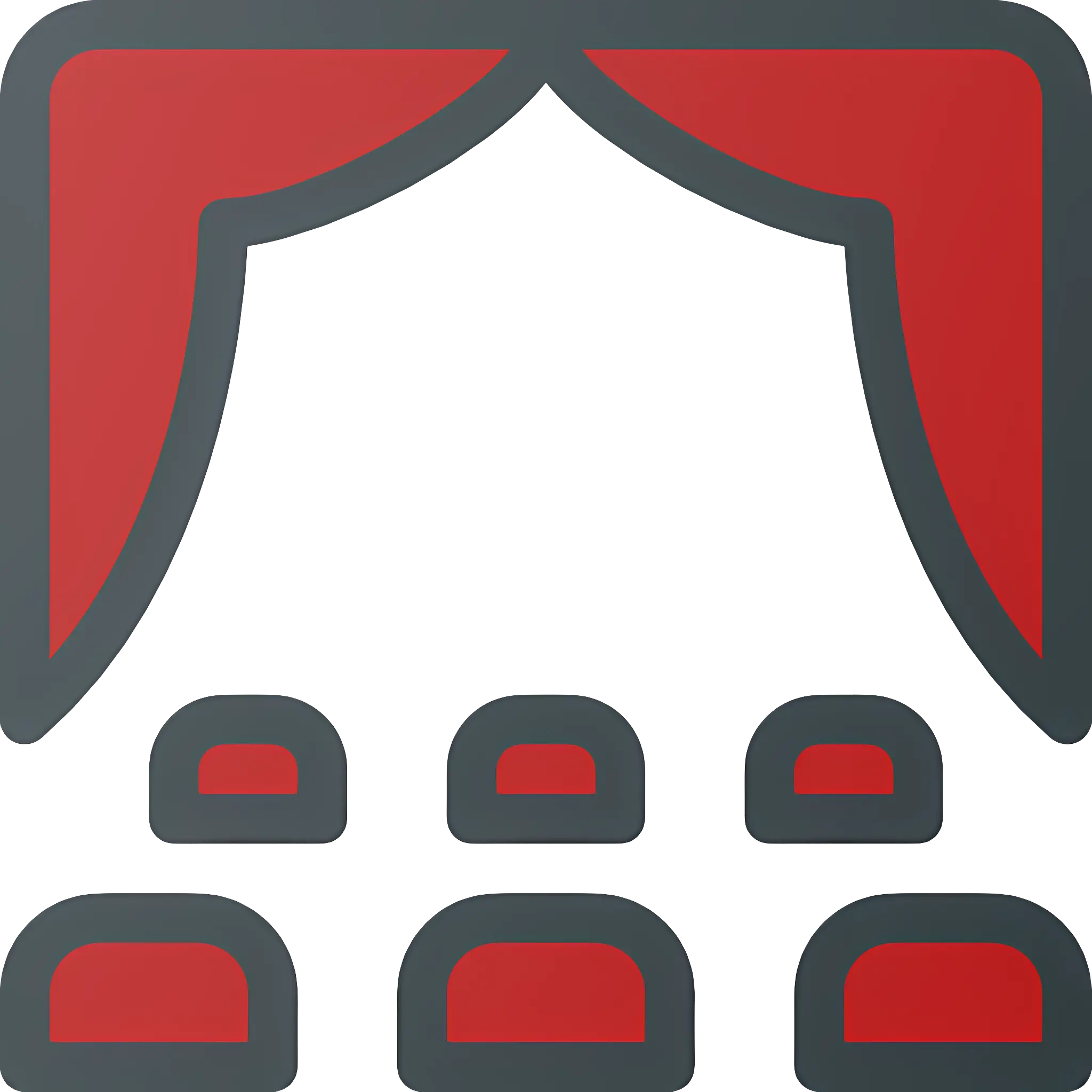 Theater with Red Curtains Icon