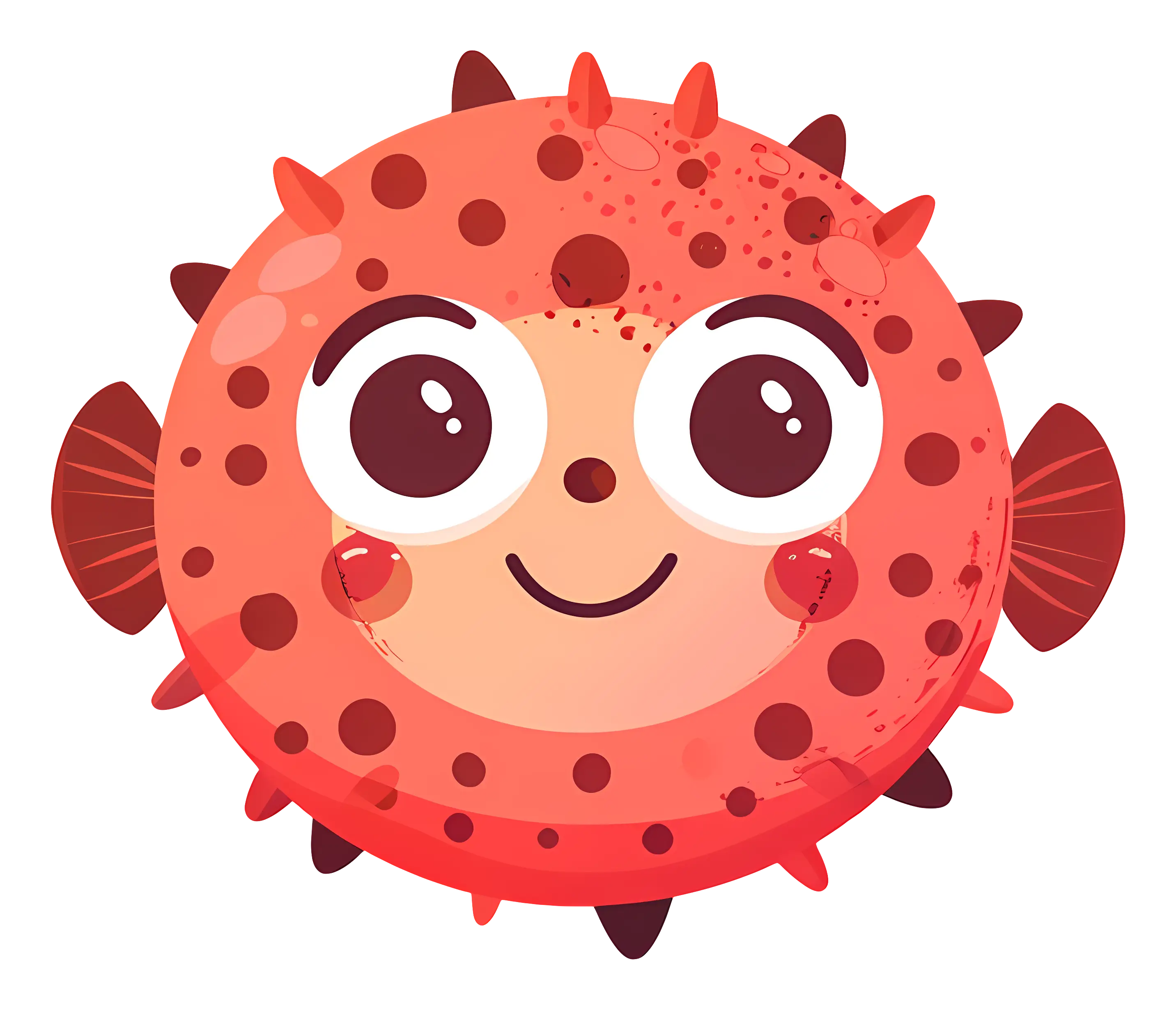 Adorable Cartoon Pufferfish Illustration