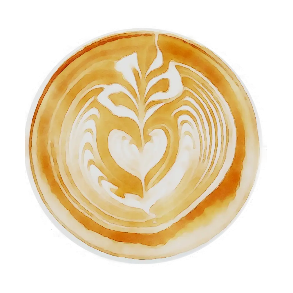 Latte Art with Heart Design