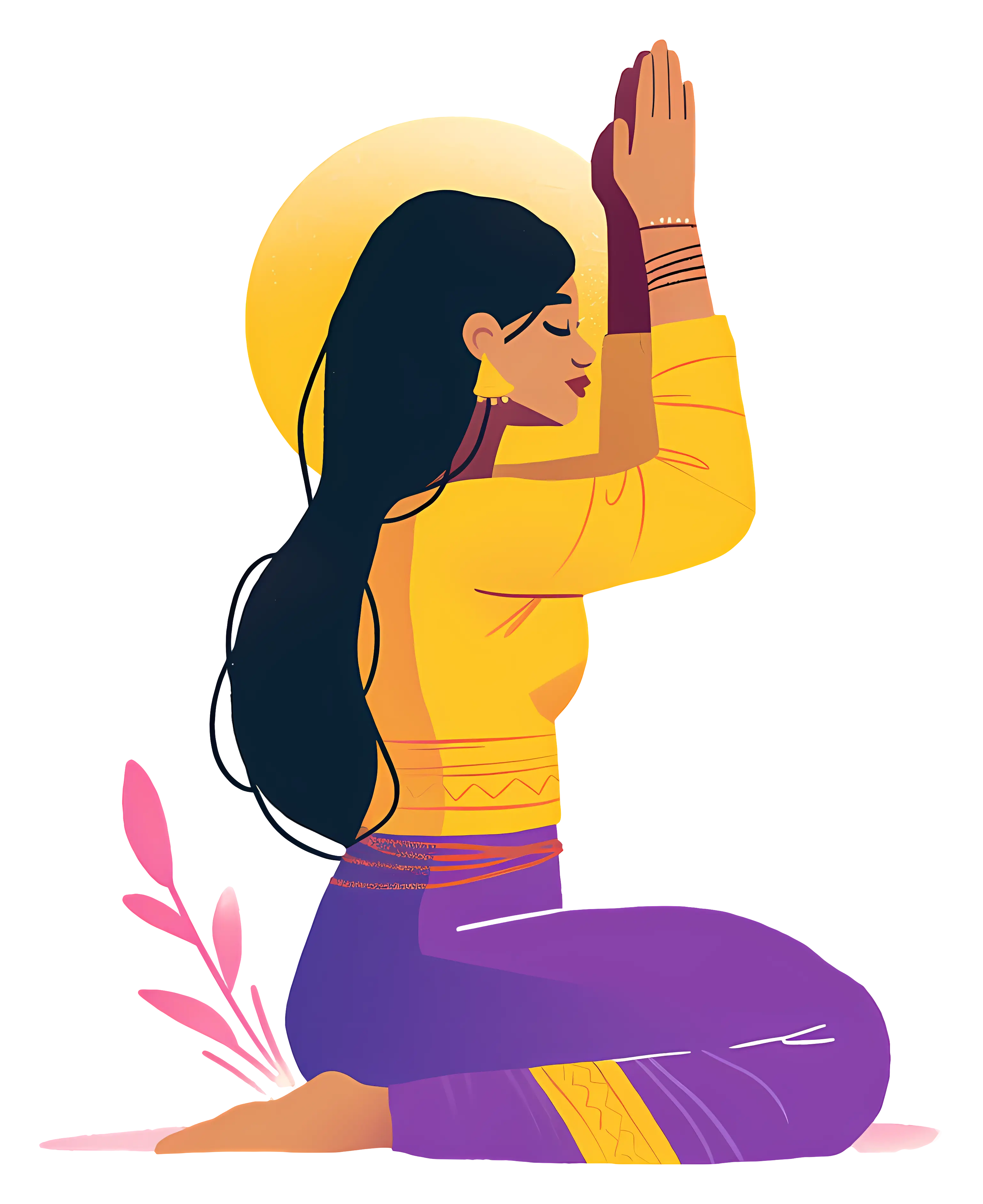 Serene Woman in Meditation Pose