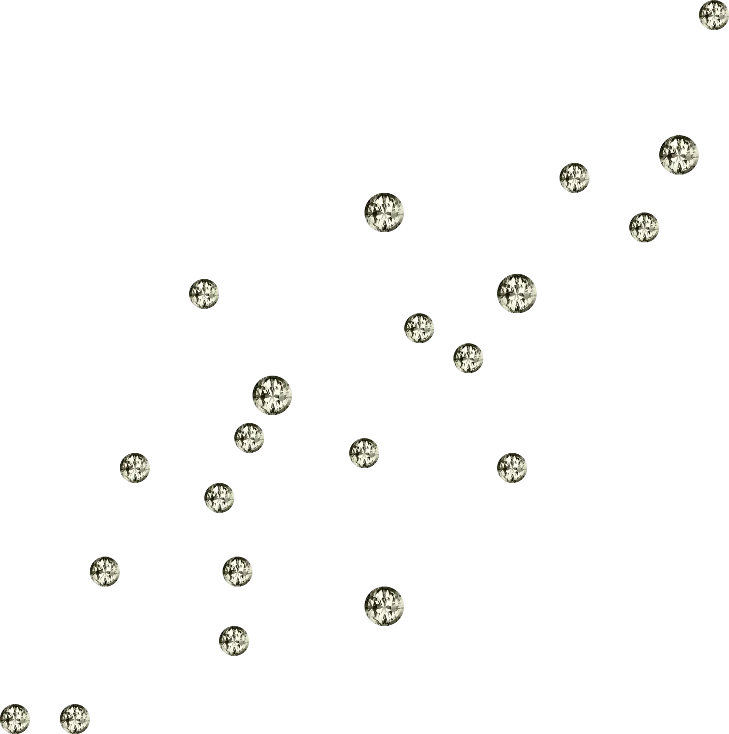 Scattered Silver Diamonds for Decoration