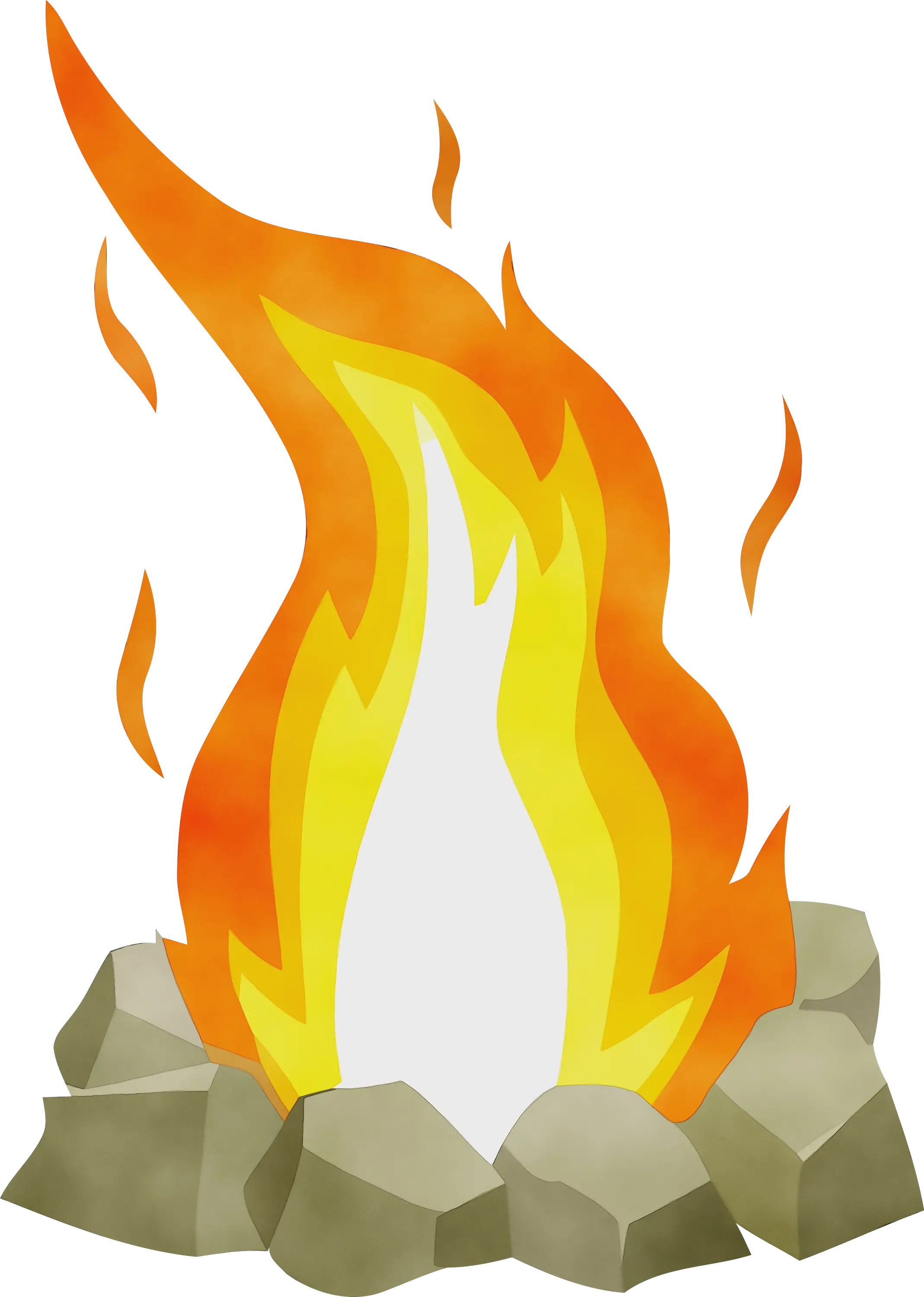 Lively Campfire Illustration