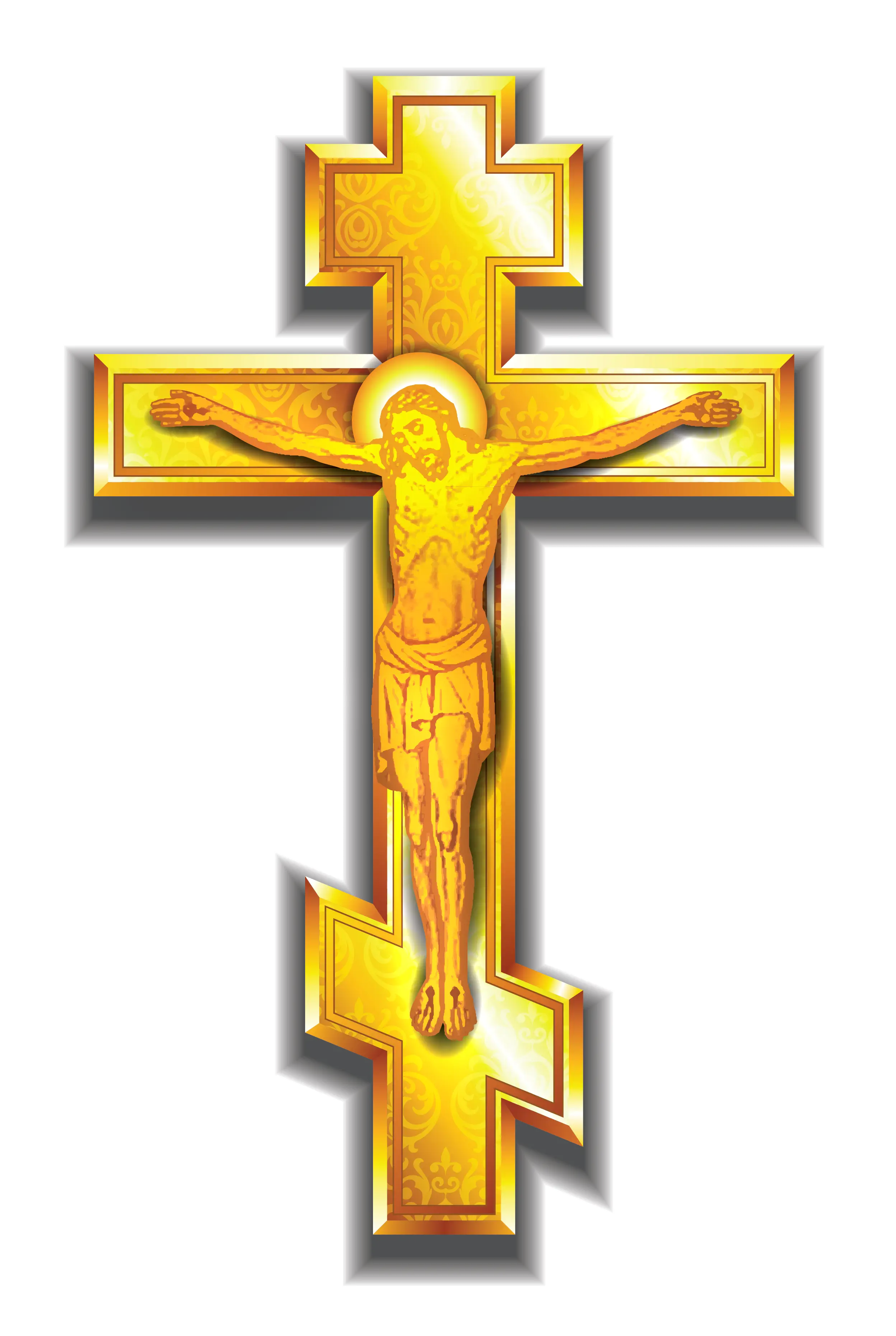 Golden Religious Cross Design