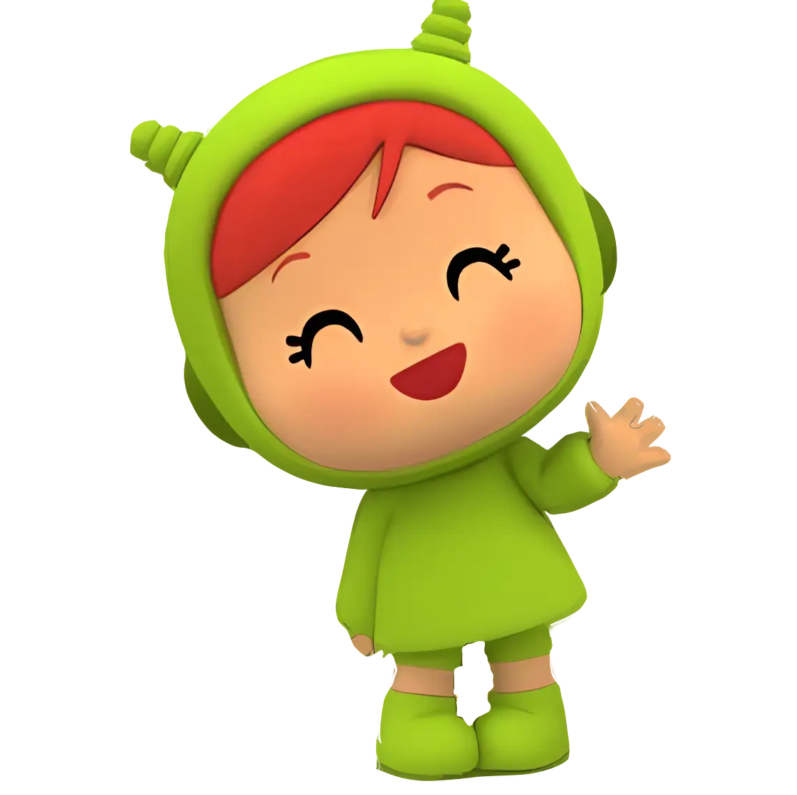 Happy Green Character