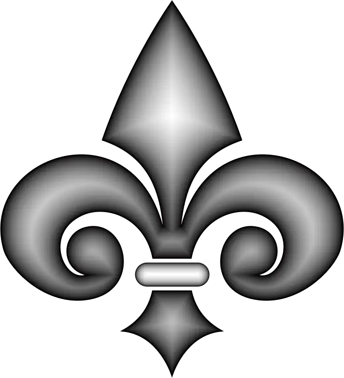 Silver Fleur-de-lis Symbol
