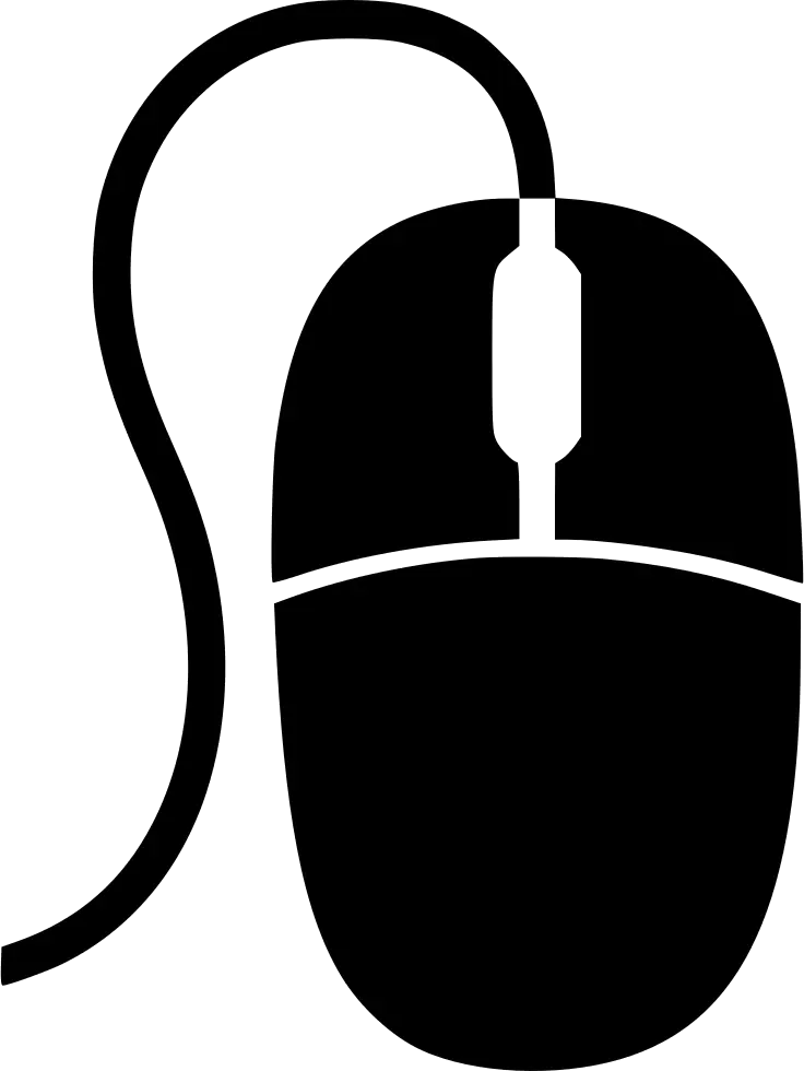 Black Silhouette of Computer Mouse