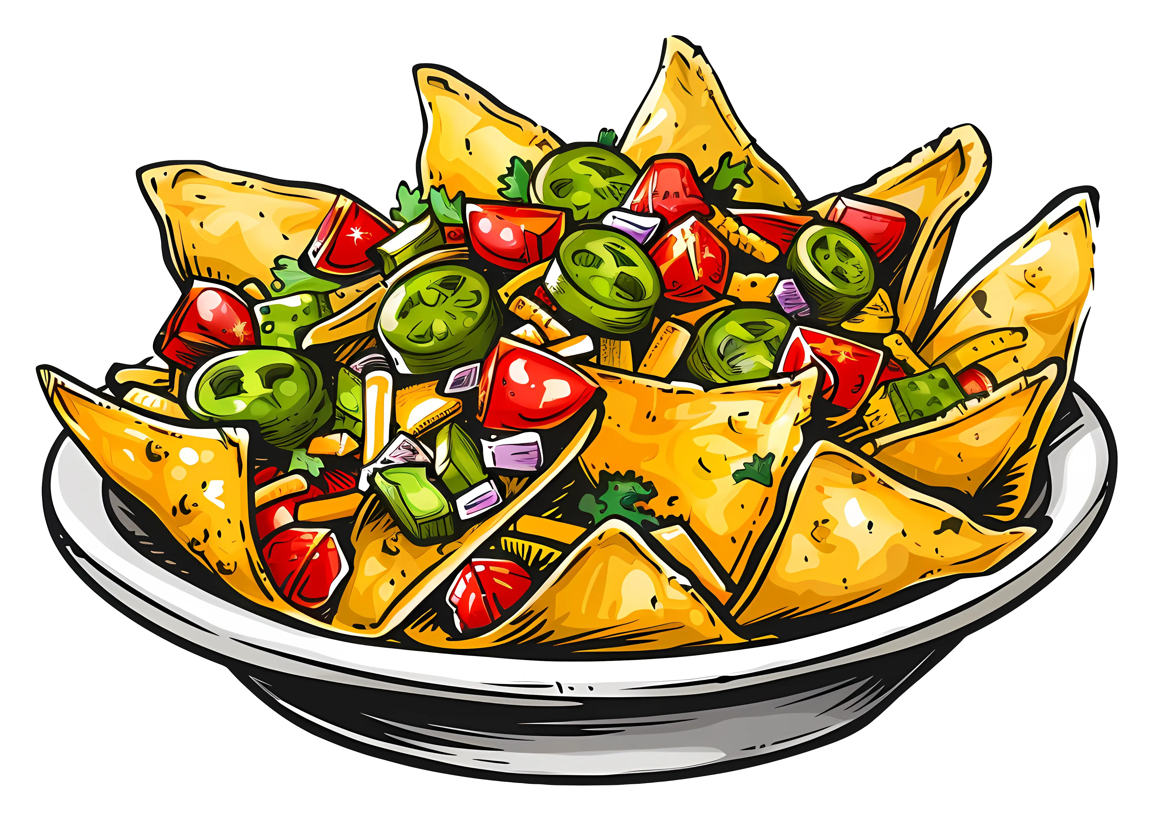 Tasty Nachos with Fresh Toppings