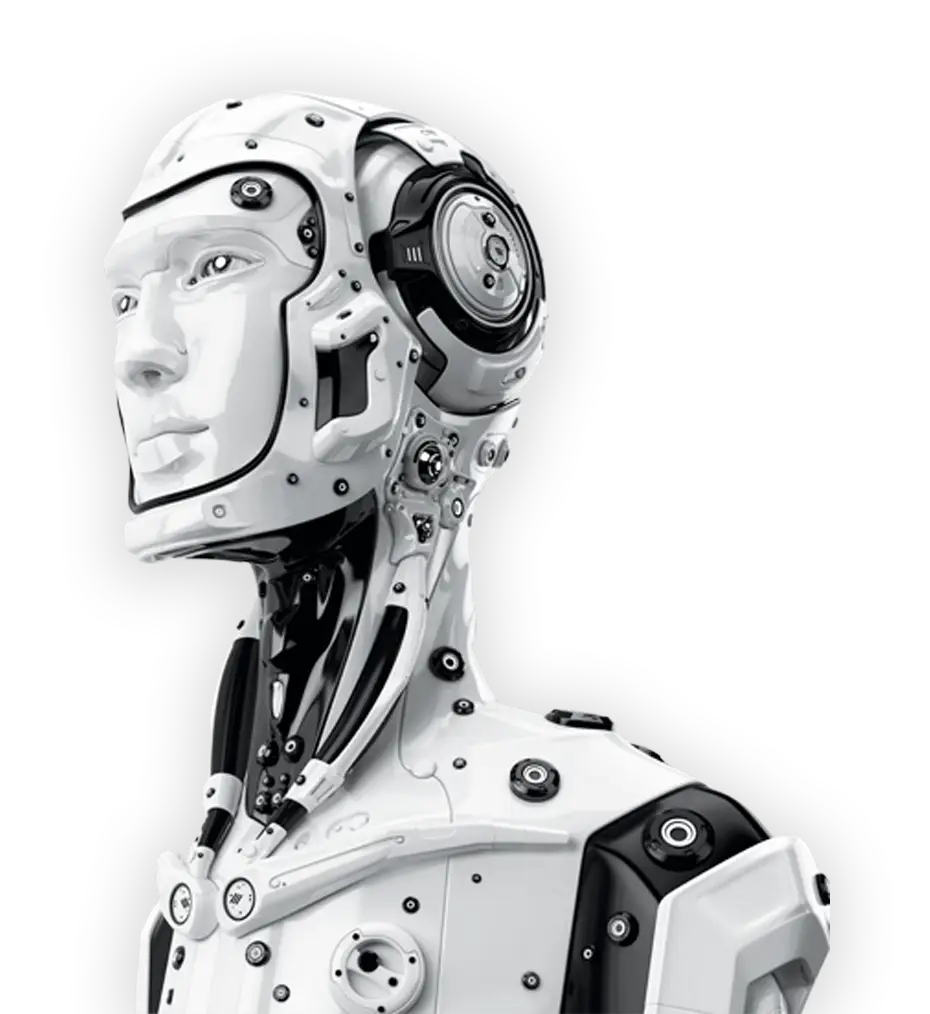 Futuristic Robot Head and Torso Design