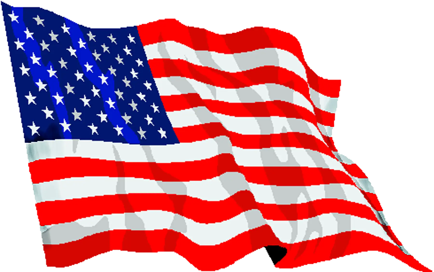 Waving United States Flag Illustration