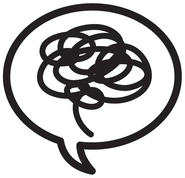 Confused Thought Bubble Illustration