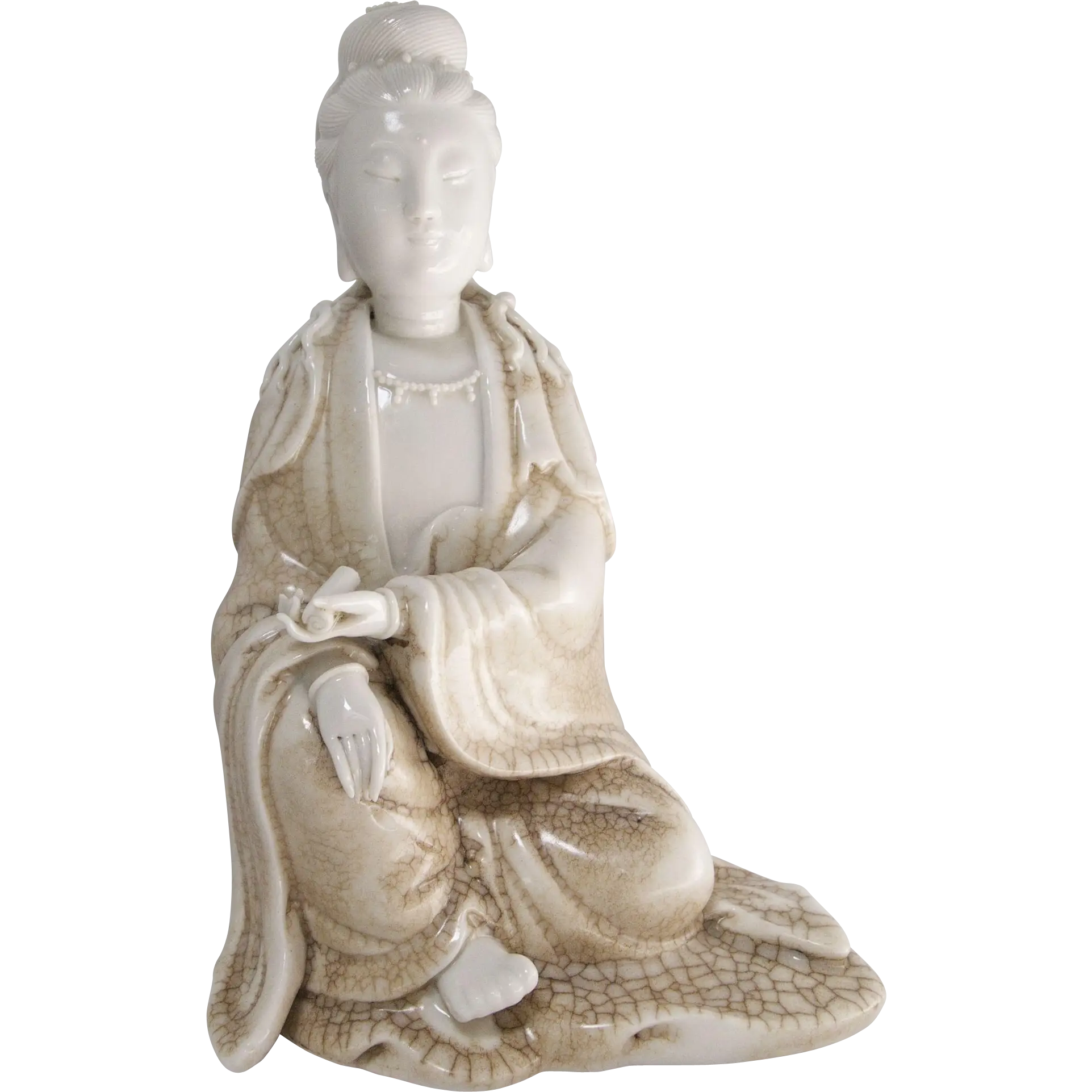 Ceramic Buddha Statue in Serene Pose