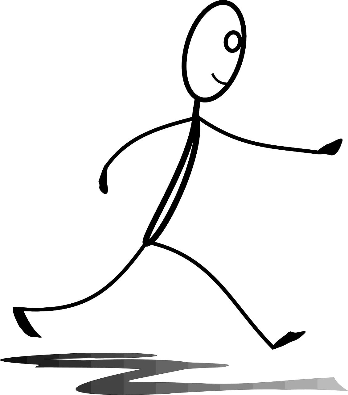 Simple Stick Figure Running Motion Illustration